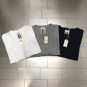 THOM BROWNE 톰브라운 백스트라이프 피케 반팔티셔츠