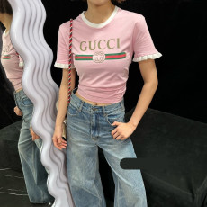 GUCCI 구찌 GG 러플 티셔츠 3COLOR