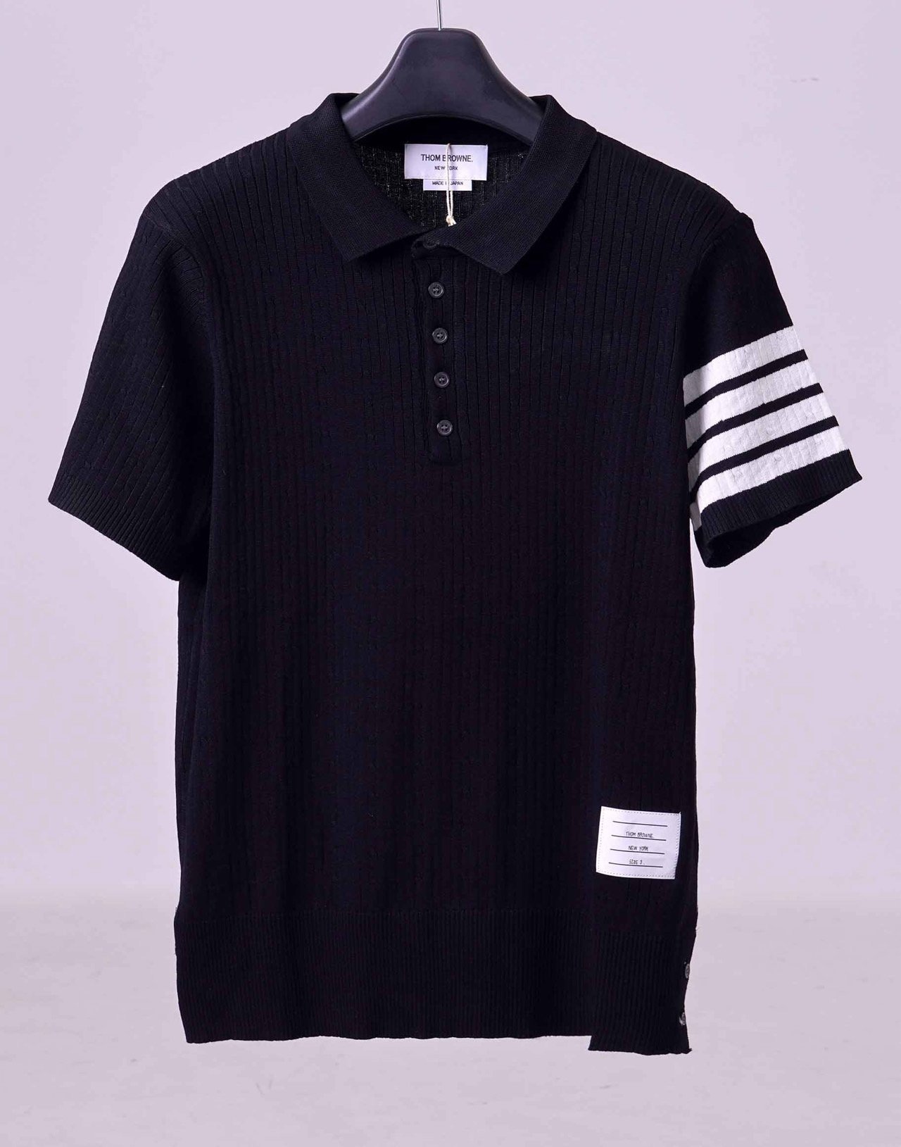 THOM BROWNE 톰브라운 니트 카라 반팔 3COLOR