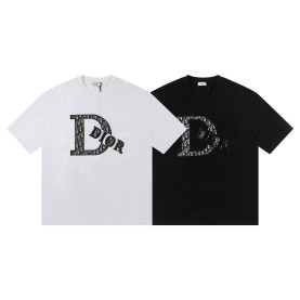 DIOR 디올 6527 오블리크 패치 로고 반팔