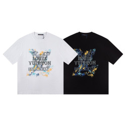 LOUIS VUITTON 루이비통 6450 페인트 스플래시 시그니처 로고 반팔