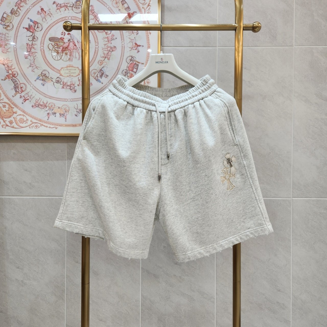 CHROME HEARTS 크롬하츠 크롬 스틸 크로스 하프팬츠  2COLOR