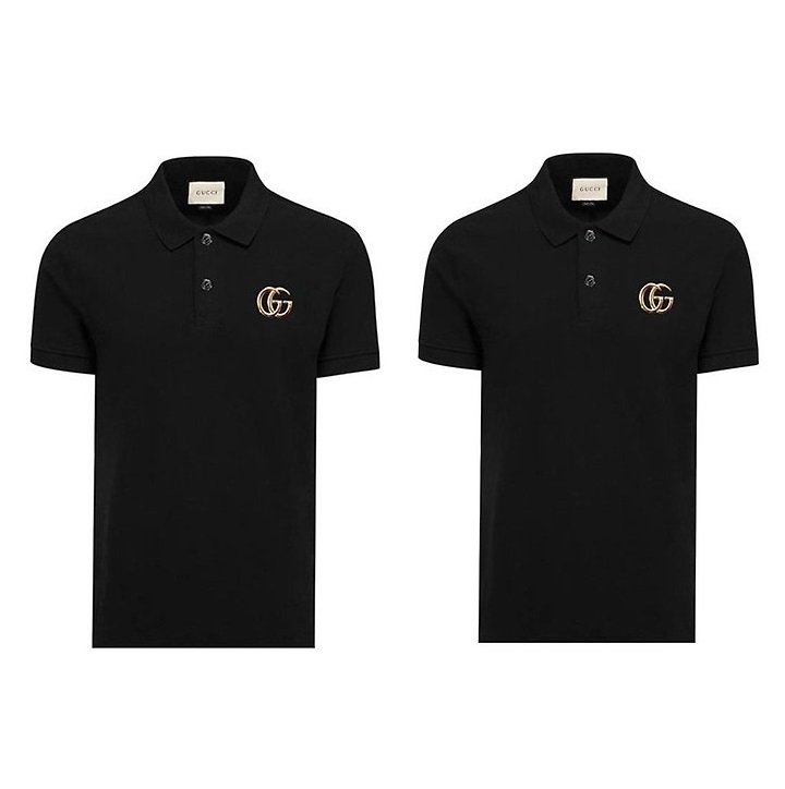 GUCCI 구찌 마몬트 골드 커플 카라 반팔티