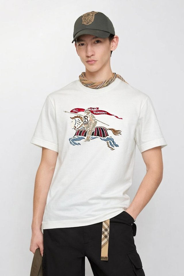 BURBERRY 버버리 EKD 그래픽 올자수 로고 숏 슬리브 티셔츠