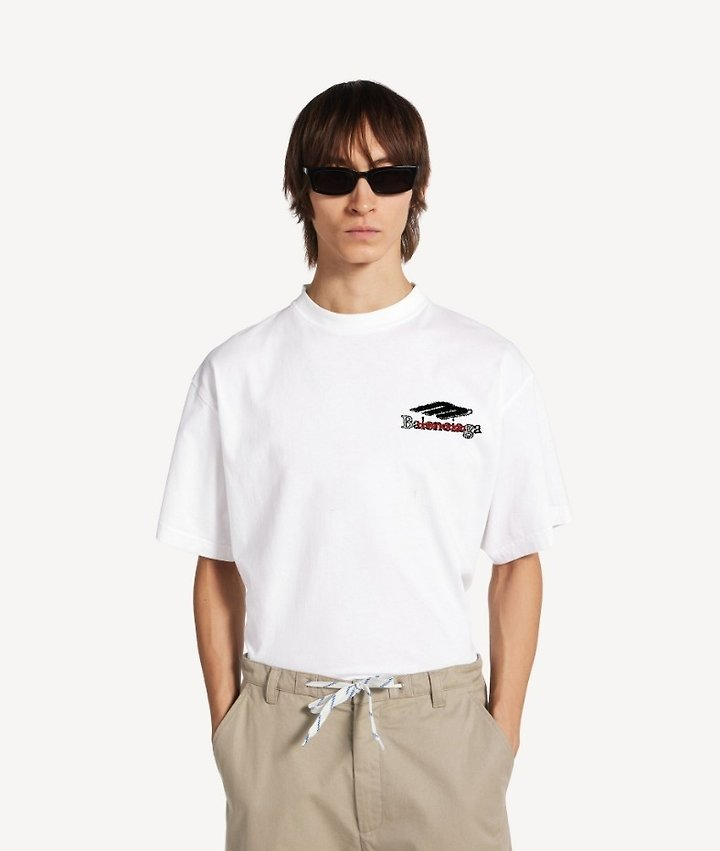 BALENCIAGA 발렌시아가 스크래쳐 3B 아이콘 프린트 숏 슬리브 티셔츠