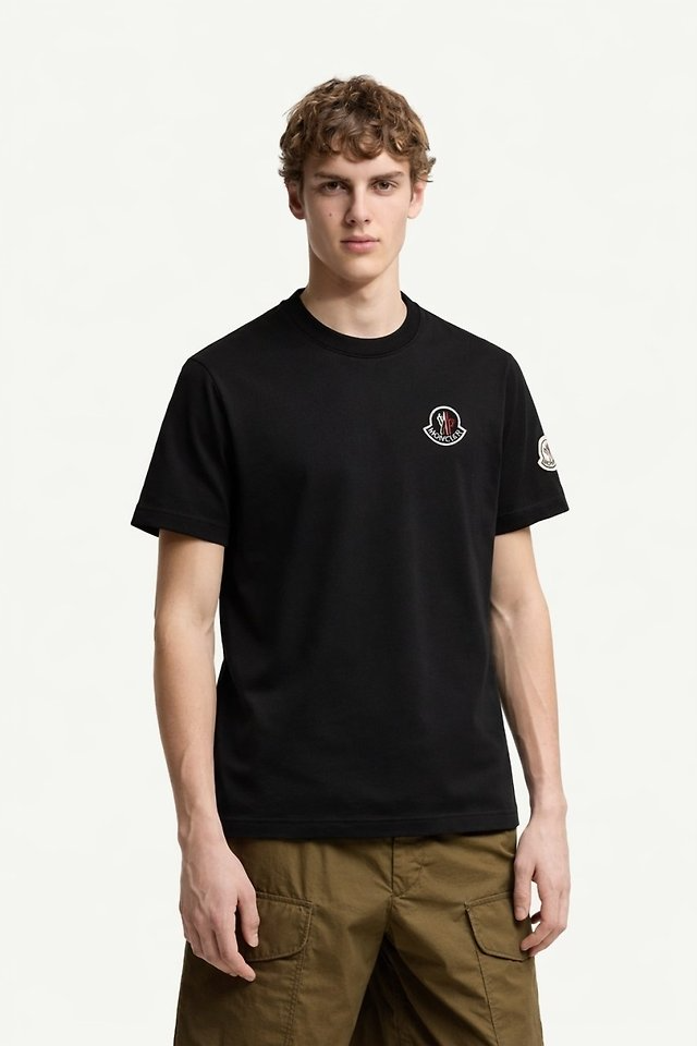 MONCLER 몽클레어 픽셀 백 로고 올자수프린트 숏 슬리브 티셔츠