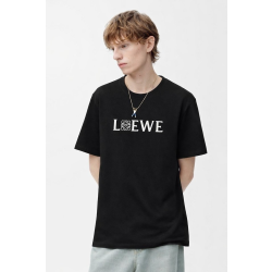 LOEWE 로에베 블랙 앤 화이트 아나그램 백 로고 숏 슬리브 티셔츠 2COLOR