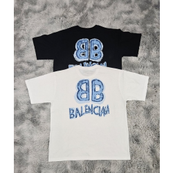 BALENCIAGA 발렌시아가 블루망점 오버핏 라운드 반팔