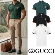 GUCCI 구찌 타이거자수 숄더라인 카라니트