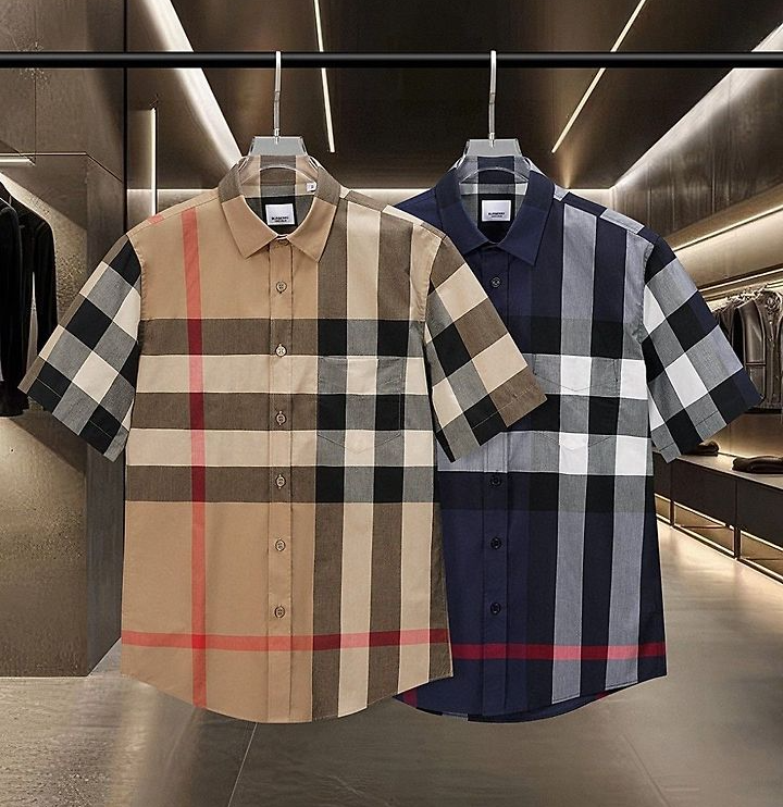 BURBERRY 버버리 64228 카세트 체크 반팔 셔츠 2COLOR