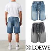 LOEWE 로에베 레터링 자수 버뮤다 밴딩 하프진