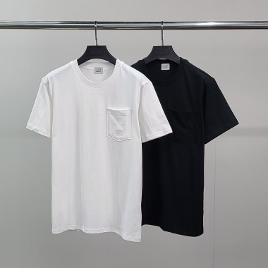 C.P COMPANY C.P컴퍼니 로고자수 베이직 반팔티