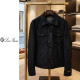 LOROPIANA 로로피아나 스웨이드 보머 자켓 블랙