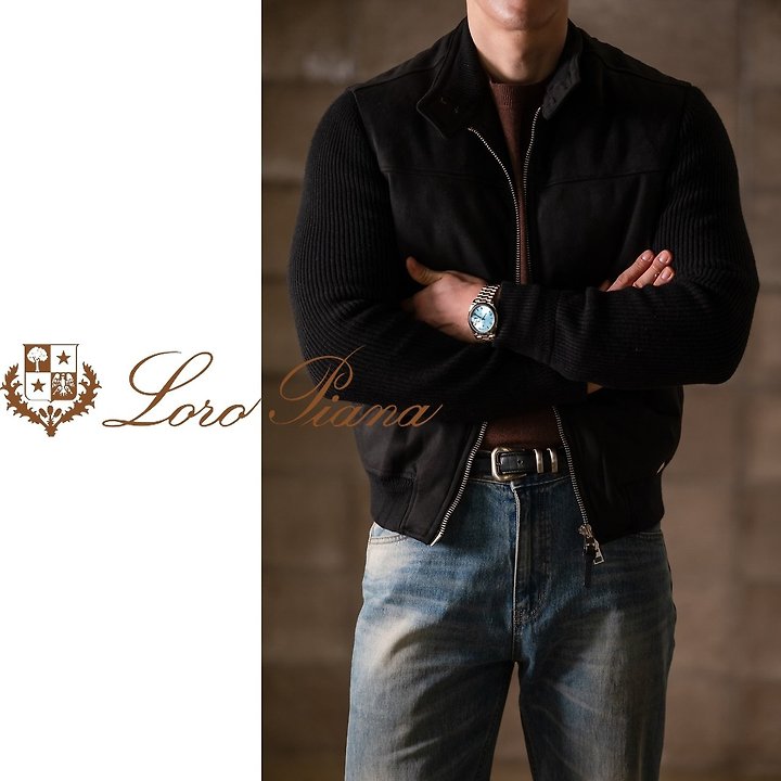 LOROPIANA 로로피아나 톰하디 스웨이드 니트패딩 2COLOR