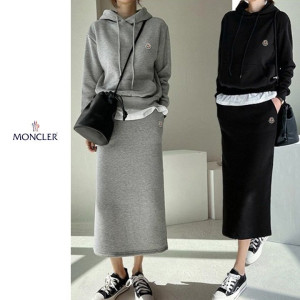 MONCLER 몽클레어 레이어드 후드 치마세트