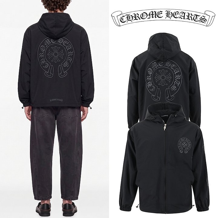 CHROME HEARTS 크롬하츠 홀스슈 자수 오버핏 바람막이 자켓