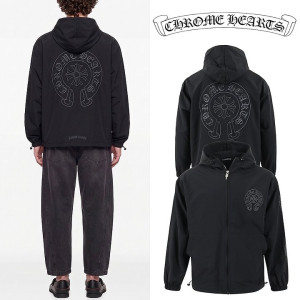 CHROME HEARTS 크롬하츠 홀스슈 자수 오버핏 바람막이 자켓
